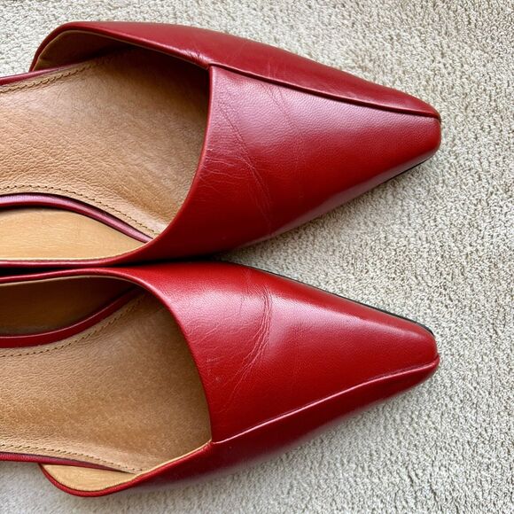 Sarto by Franco Sarto Monana Red Leather Slip On Flat Low Block Heel Women’s 6 M - Picture 16 of 16